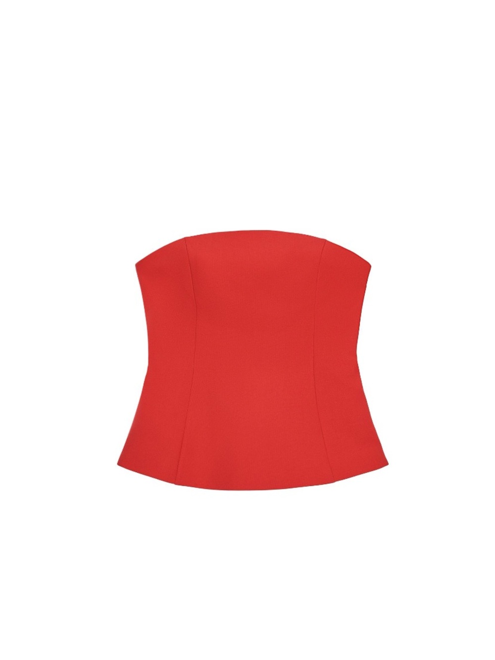 Zara Red Strapless Crop Top